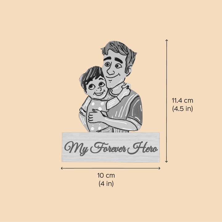 Personalized Hug Theme MDF Wood Fridge Magnet For Fathers