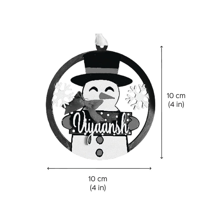 Personalized Snowman Mdf Wood Ornament For Christmas Tree Decoration