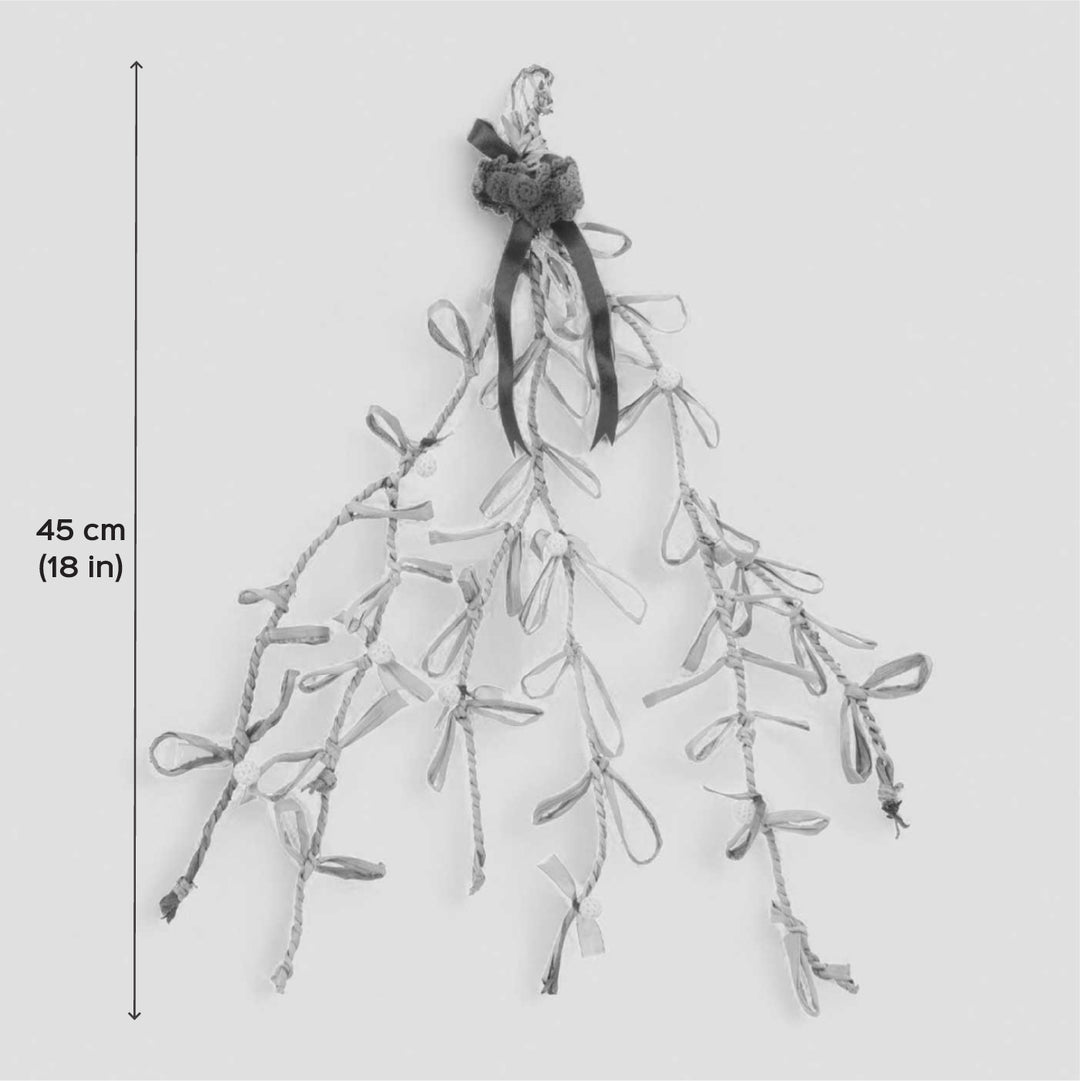 Handmade Banana Rope Mistletoe Hanging Ornaments