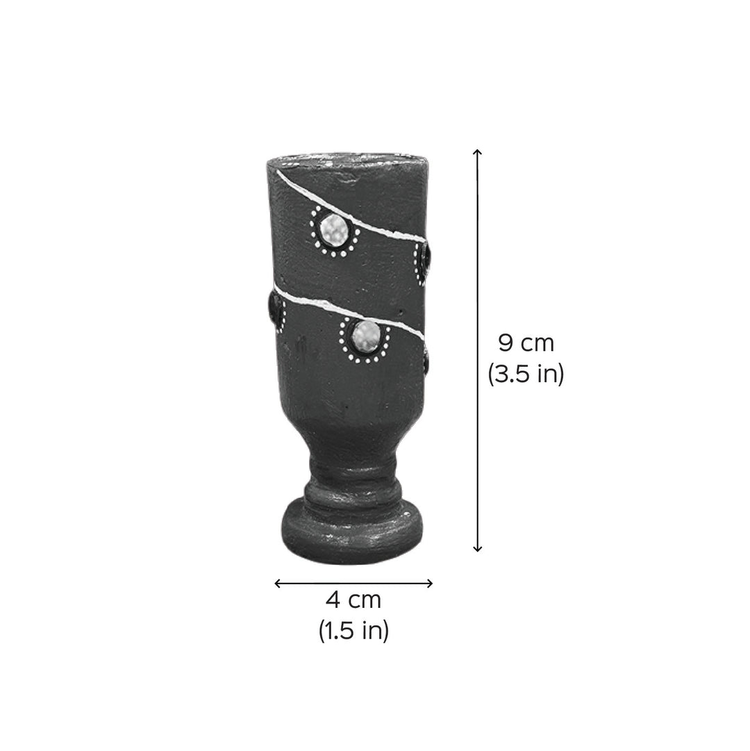 Handmade Green Multifunctional Terracotta Candle Holder For Christmas Table Decoration