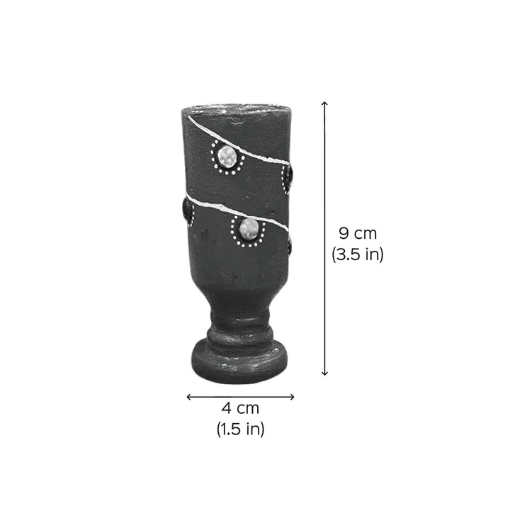 Handmade Green Multifunctional Terracotta Candle Holder For Christmas Table Decoration