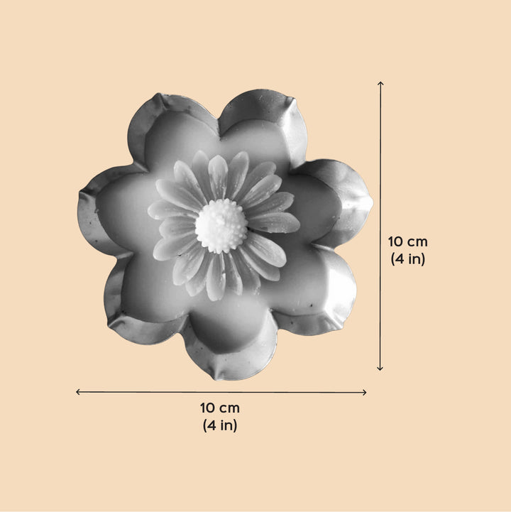 4 Inch | Handmade Floral Soy Wax Scented Urli Diya