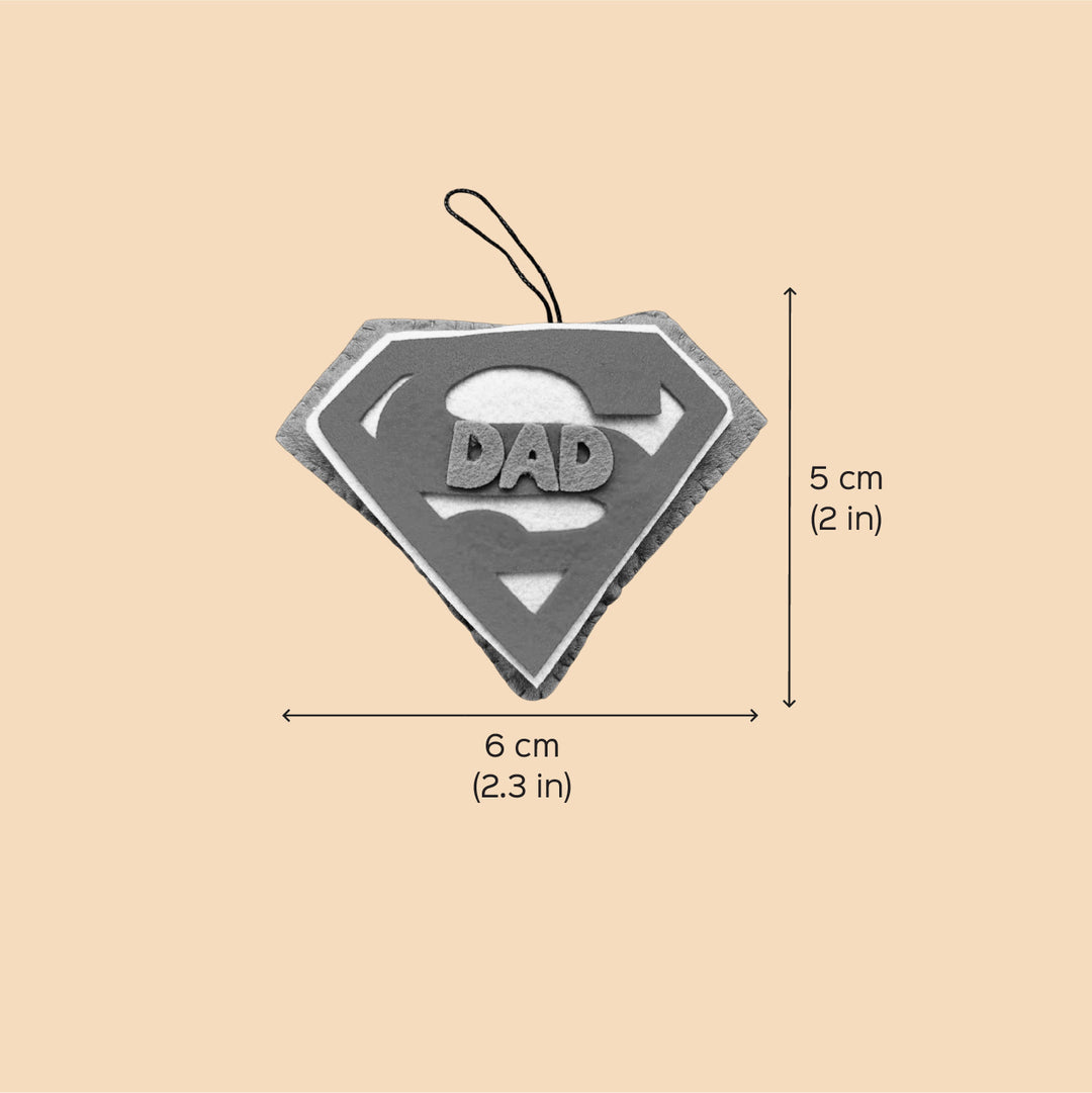 Handmade Superdad Theme Felt Car Hanging