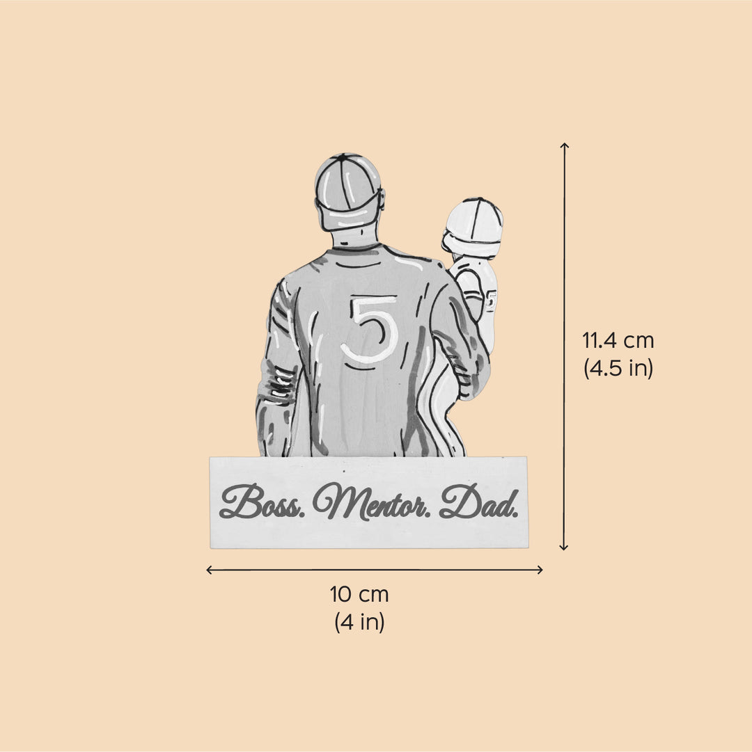 Personalized Cricket Theme MDF Wood Fridge Magnet For Fathers