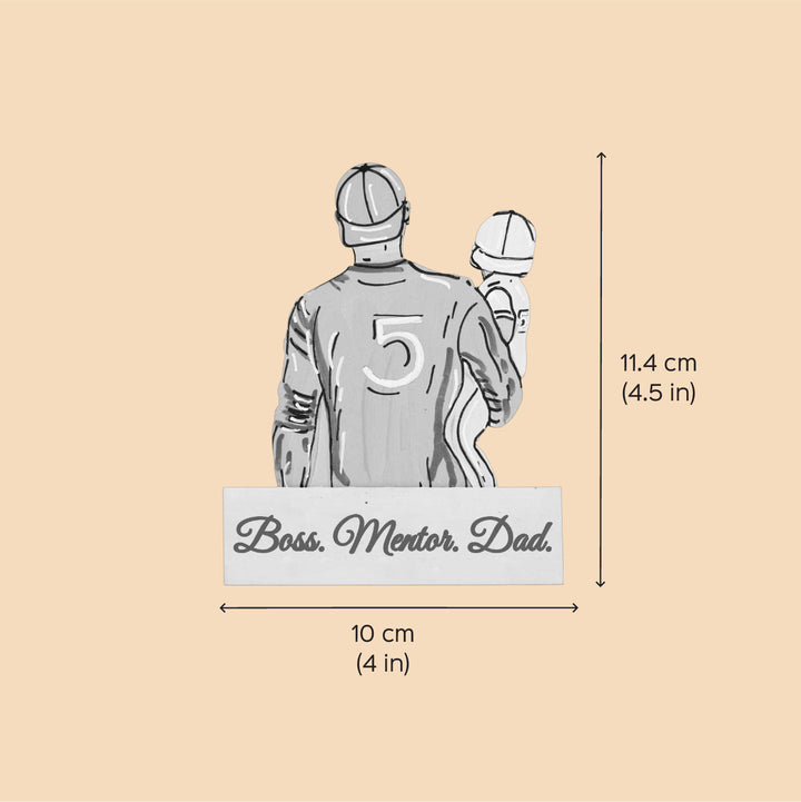 Personalized Cricket Theme MDF Wood Fridge Magnet For Fathers