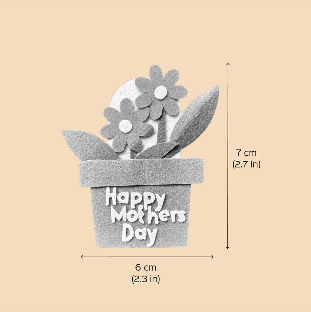 Handmade "Happy Mother's Day" Planter Theme Felt Fridge Magnet