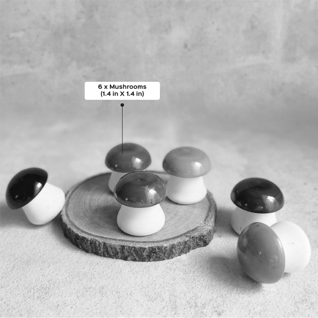 Handcrafted Wooden Mushroom Etikopakka Toy Set for Kids | 3-6 Years