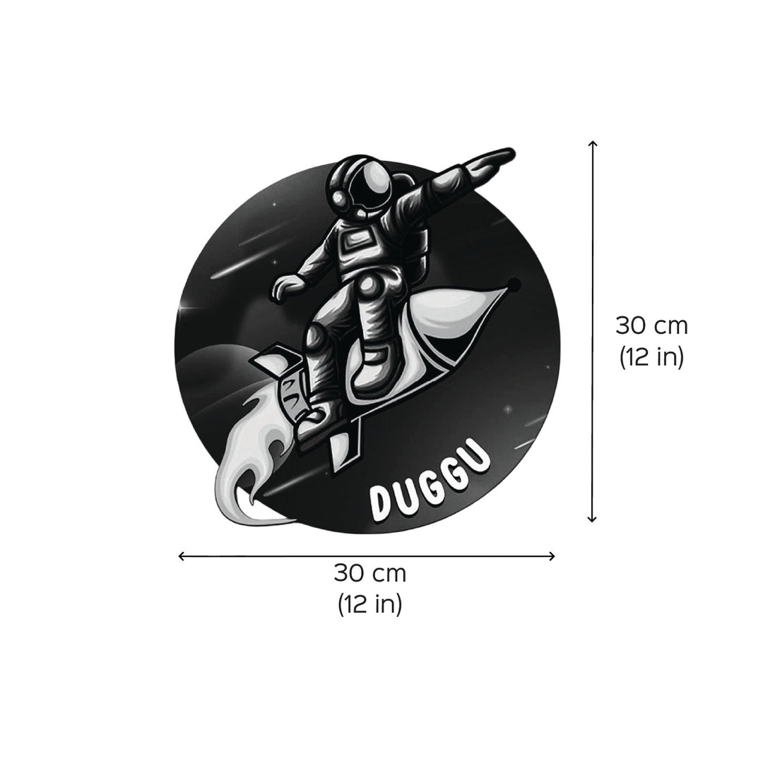 Personalised Astronaut & Space Themed 3D Nameplate for Kids
