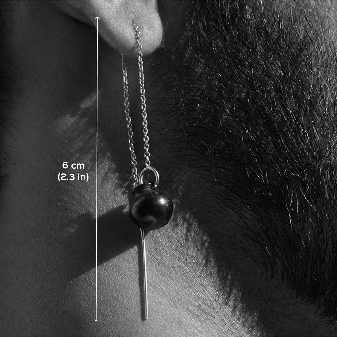 Statement Handmade Sikahar Long Pot Hanging Design Brass Earrings | 22K Gold Plated