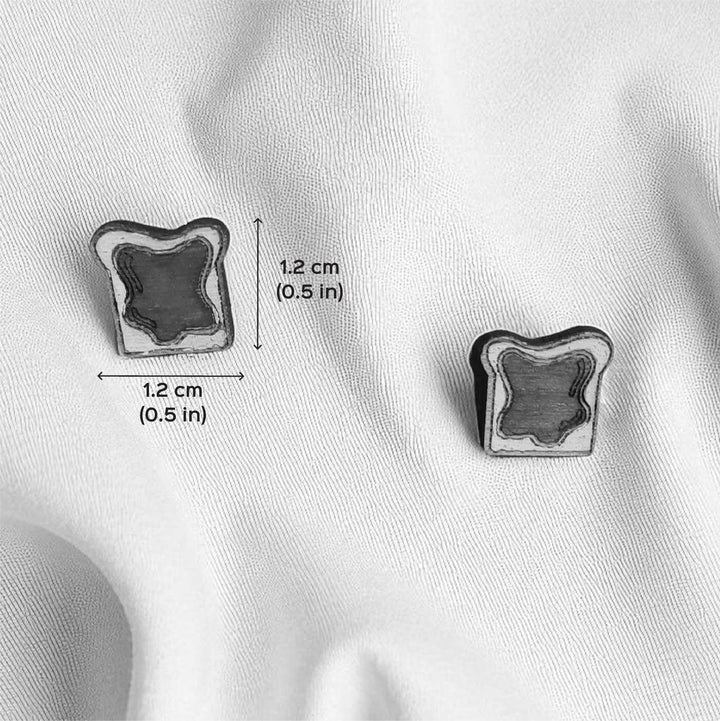 Handmade Bread & Jam Wooden Earrings