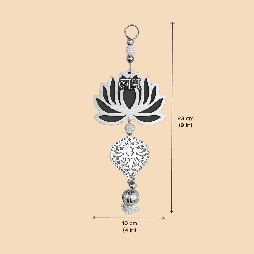 Handmade Kamal Shubh Labh Metal Decorative Plaque