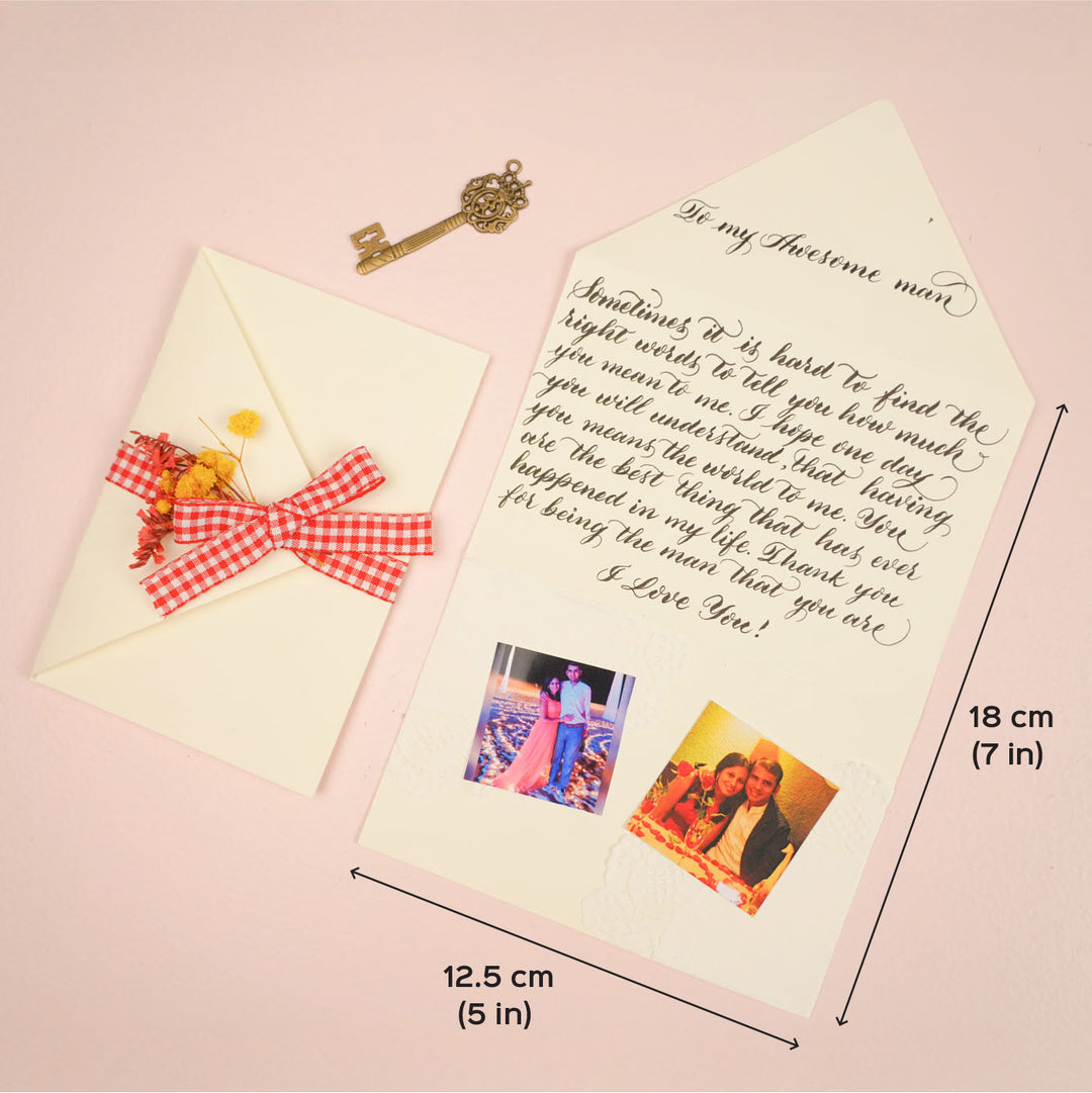 Photo Personalized Calligraphy Envelope Style Letter