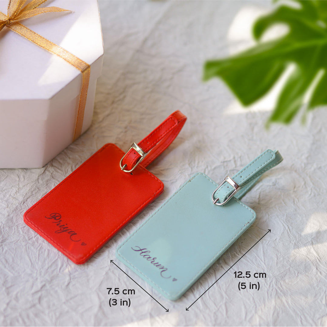 Handmade Faux Leather Personalized Luggage Tag