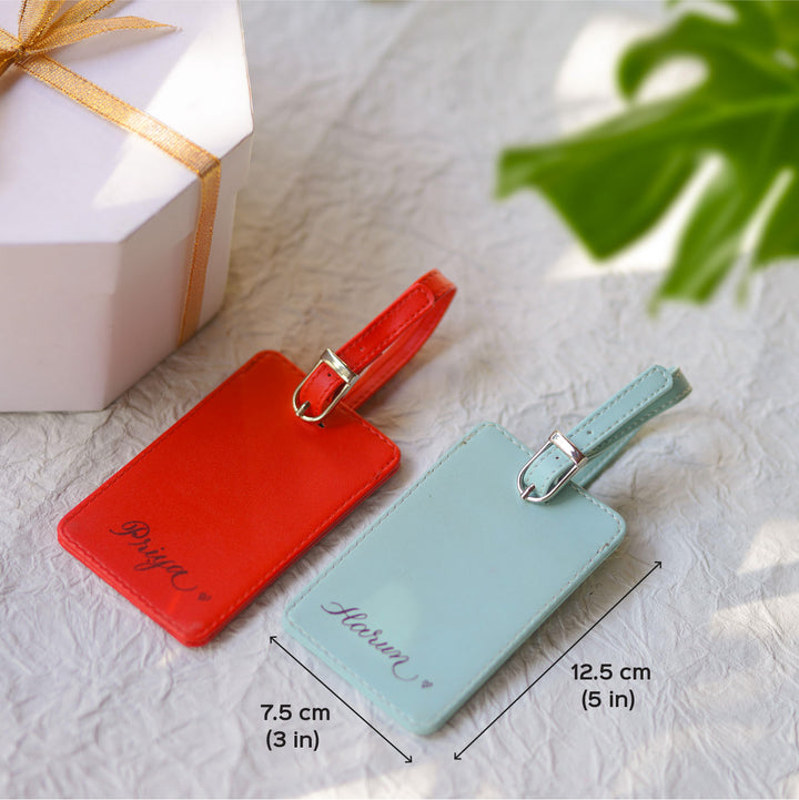 Handmade Faux Leather Personalized Luggage Tag