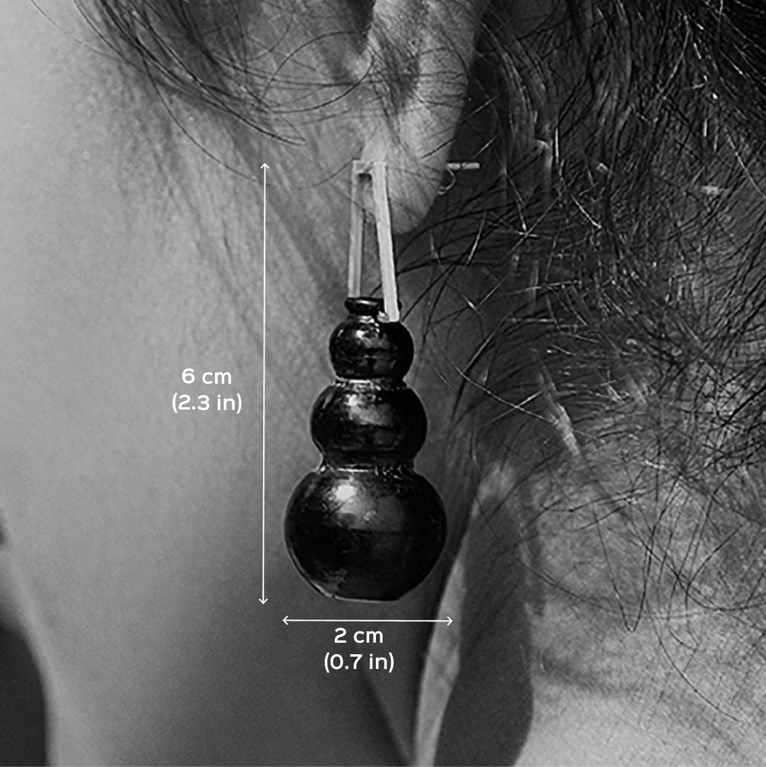 Statement Handmade Panihari Stacked Pot Brass Earrings | 22K Gold Plated