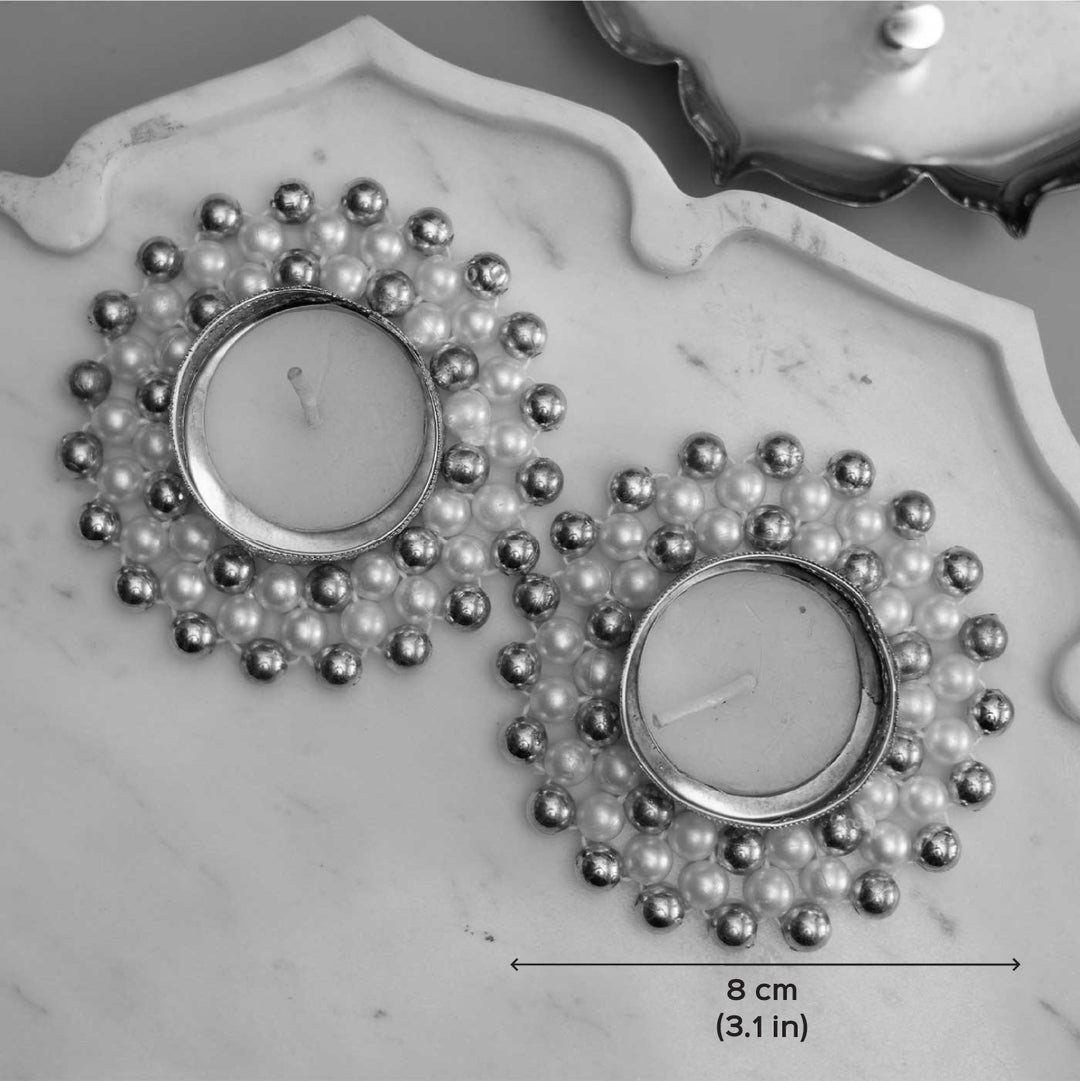 Handmade Divya Deepam Metal Tealight Holder | Set Of 2