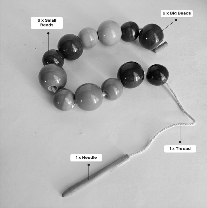Wooden Lacing Beads | Handmade Etikopakka Motor Skills Toy | 3+ Years