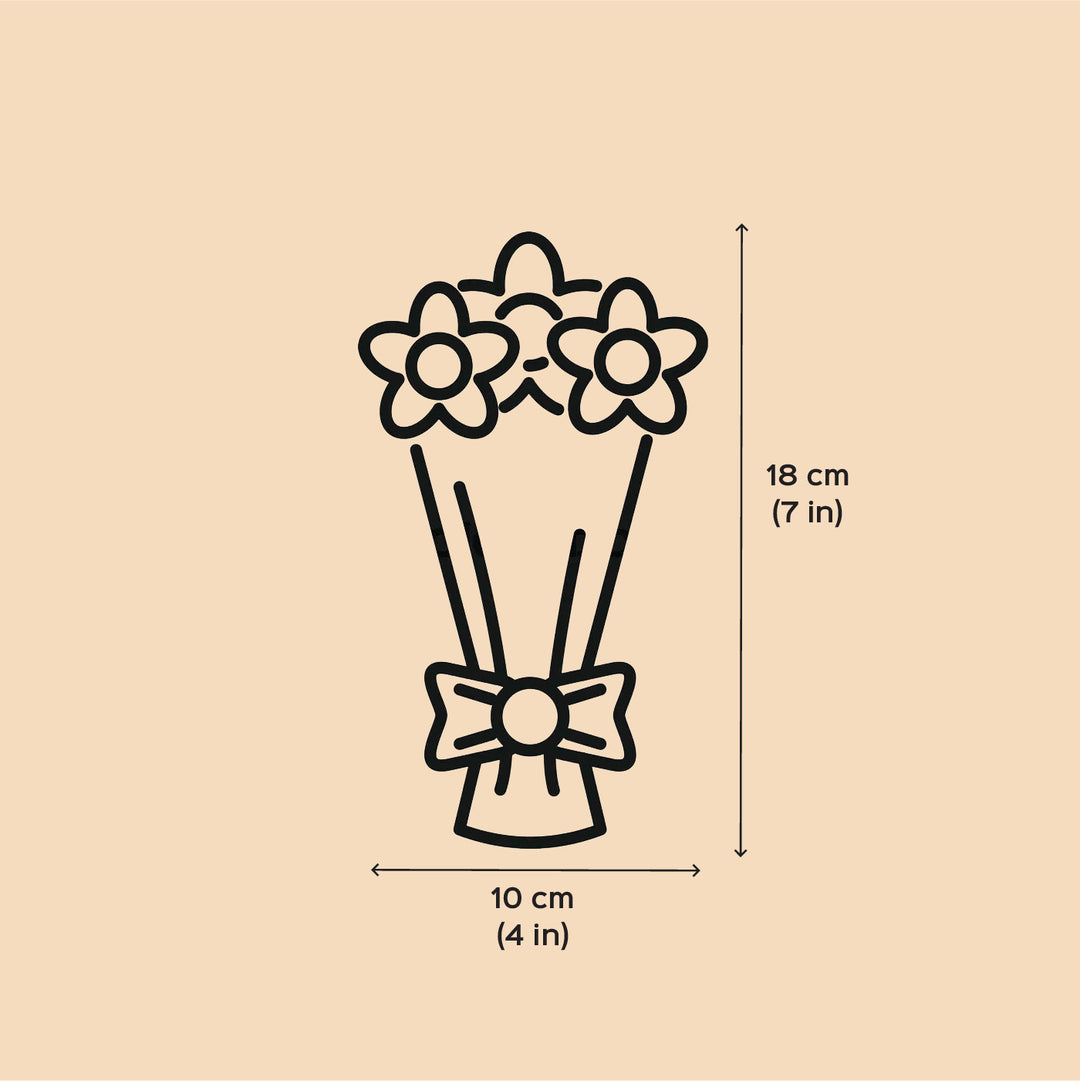 Handmade Crochet Pink Blossom Mini Flower Bouquet | Includes Photo & Greeting Card