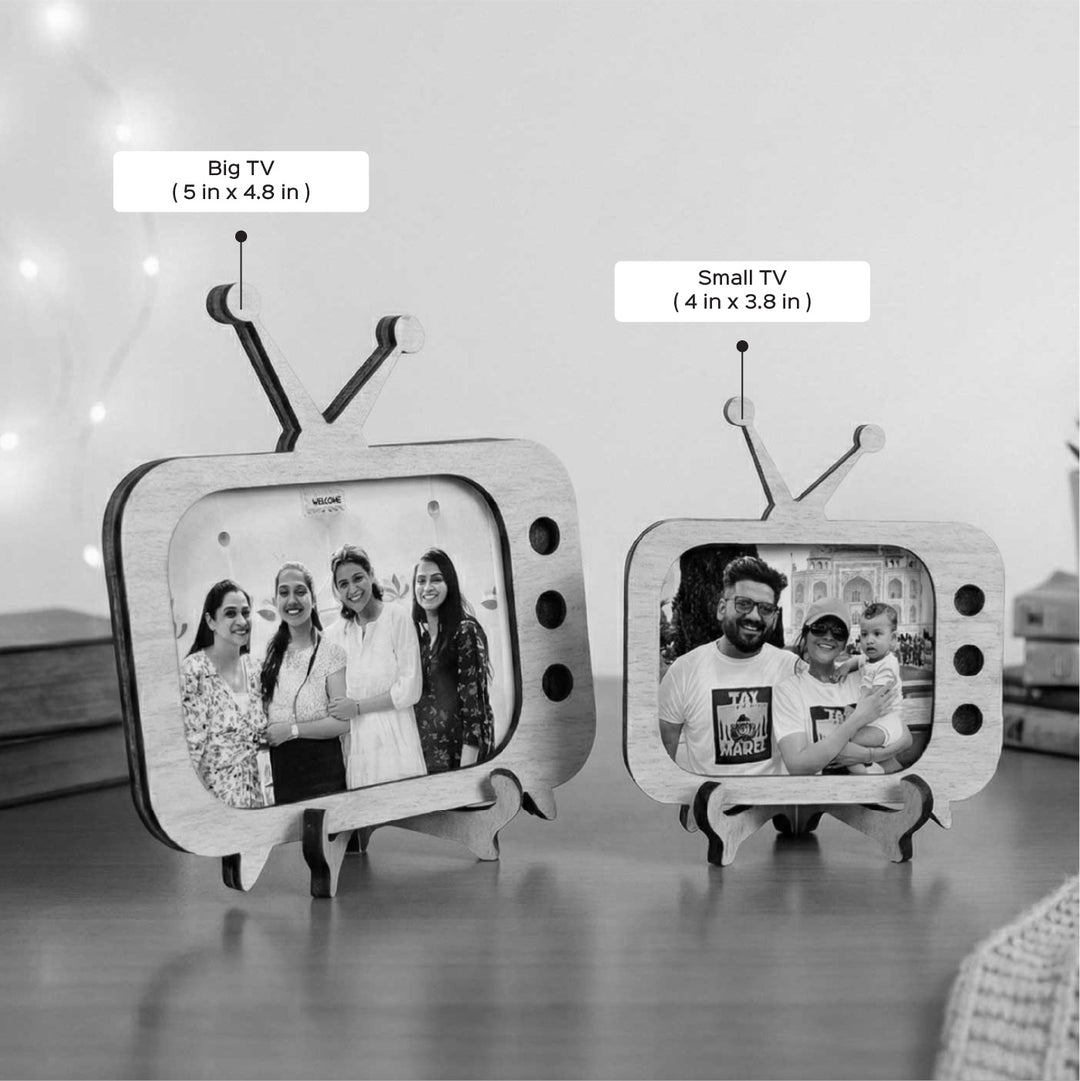 2 Pc | Photo Personalized TV Theme MDF Wood Photo Frame
