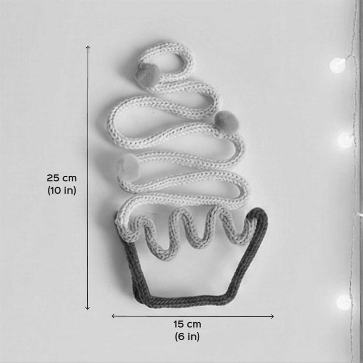 Handmade Knitted Wire Cupcake Hanging For Kids Room Decoration