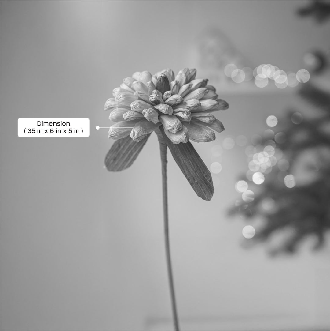 1 Pc | Handmade Ecofriendly Corn Husk Yellow Daisy Artificial Flower