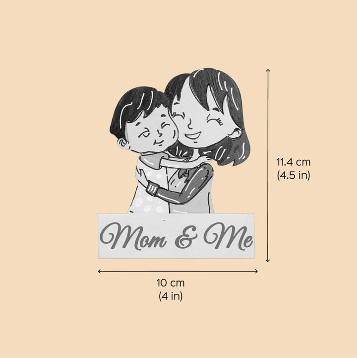 Personalized Mom & Daughter Theme MDF Wood Fridge Magnet For Mothers