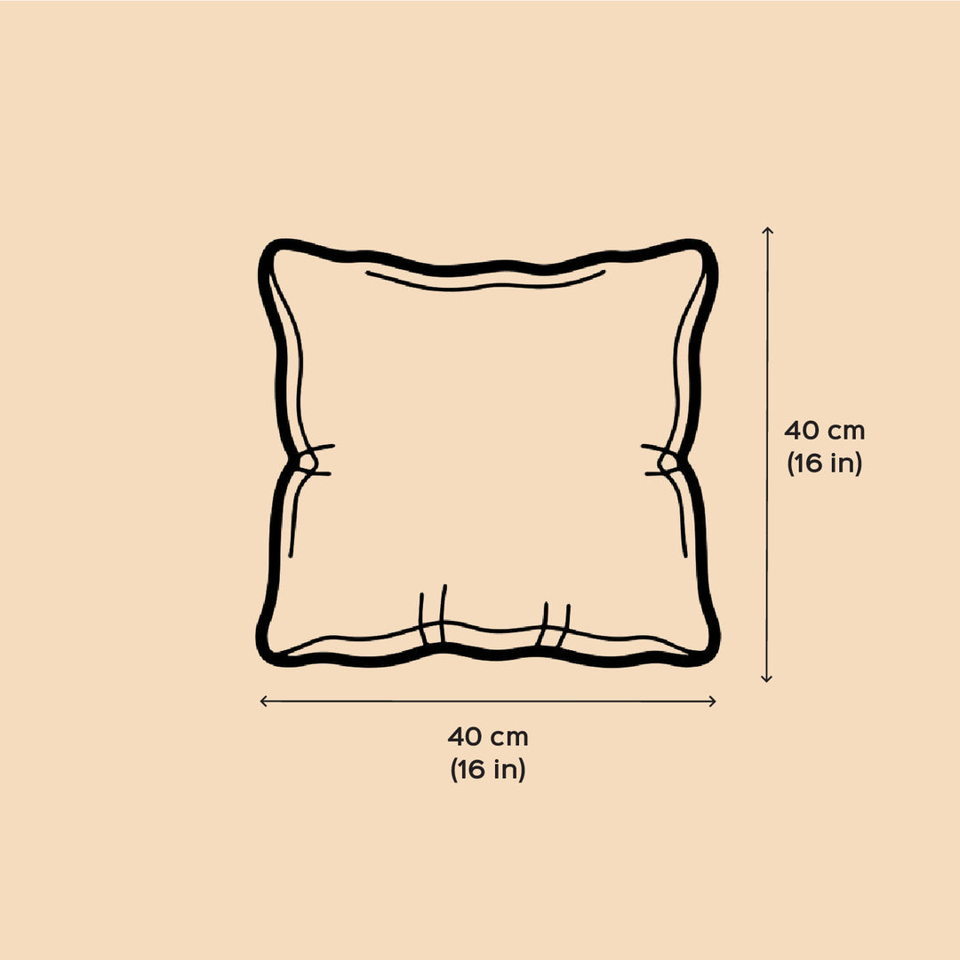 Handmade Cotton Embroidered Cushion Cover With Light