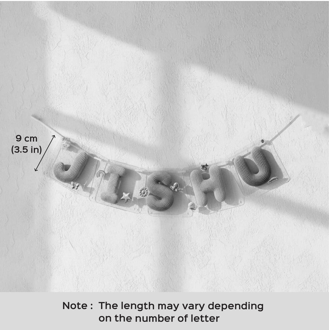 Personalized Acrylic Colourful Knitted Look Bunting