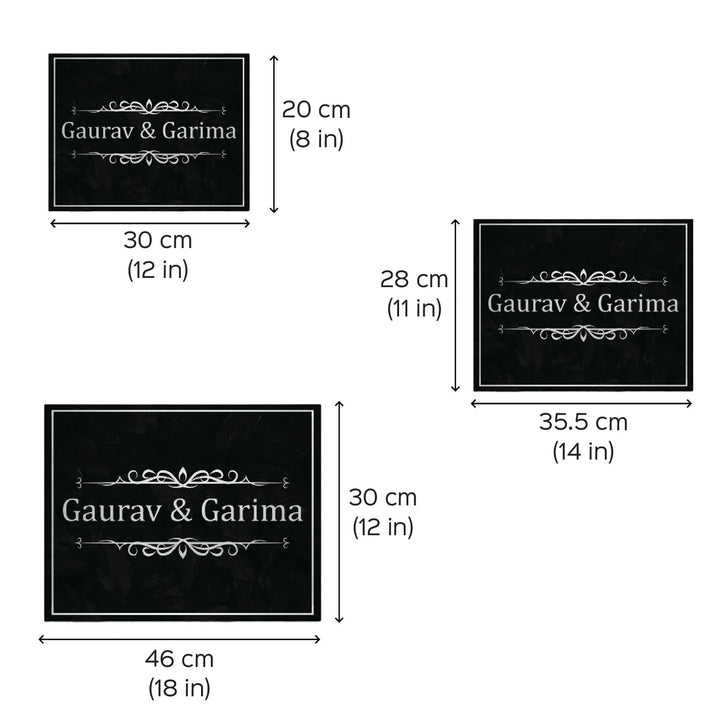 Printed Spring Floral Wooden Rectangle Nameplate