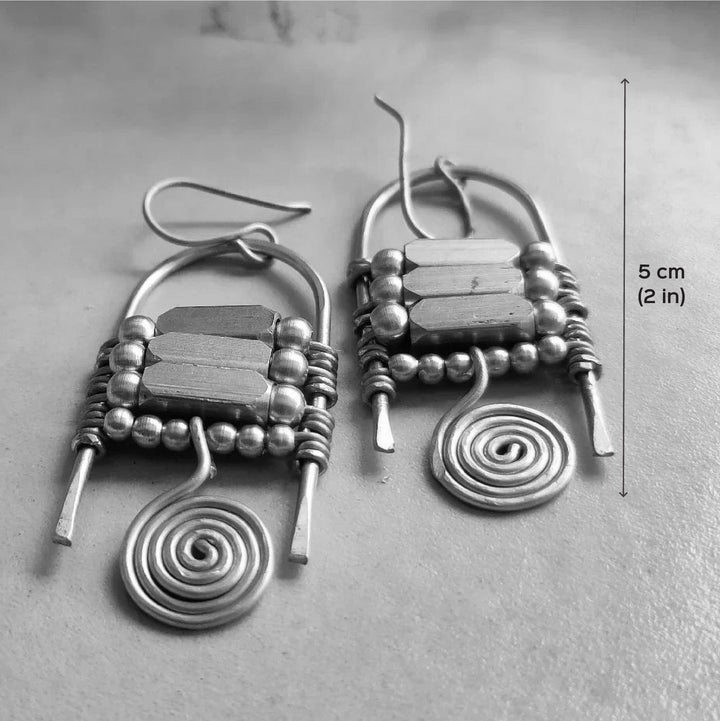 Handmade Elysia Elegance Brass Earrings