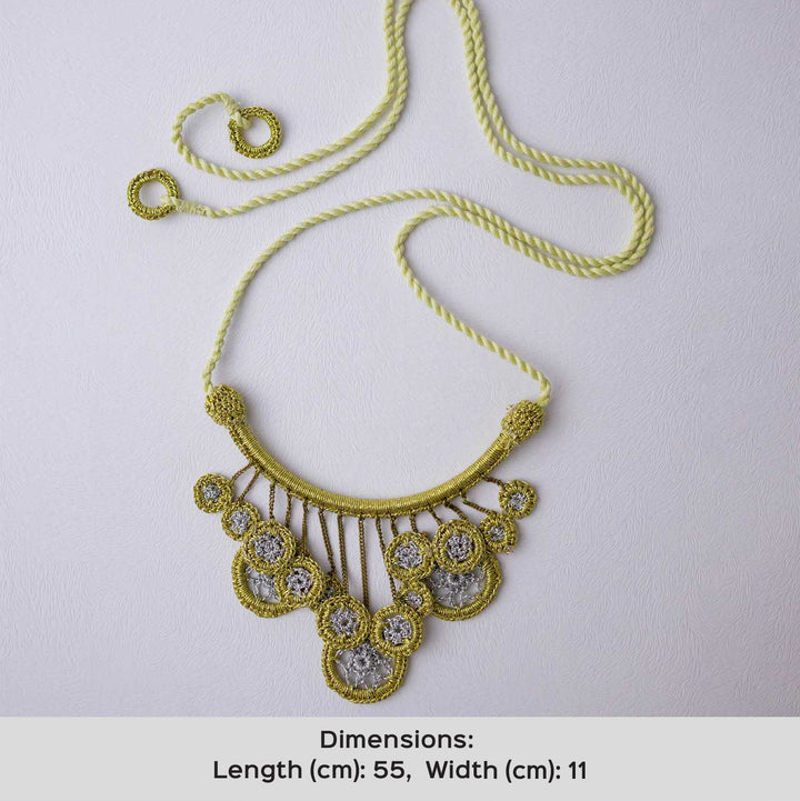 Handmade Crochet Shimmer Araa Necklace