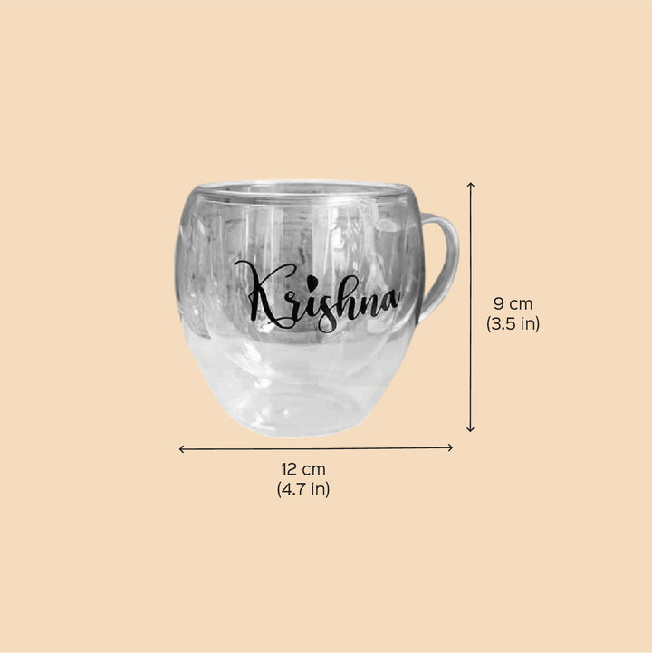 Personalized Sleek Glass Mug