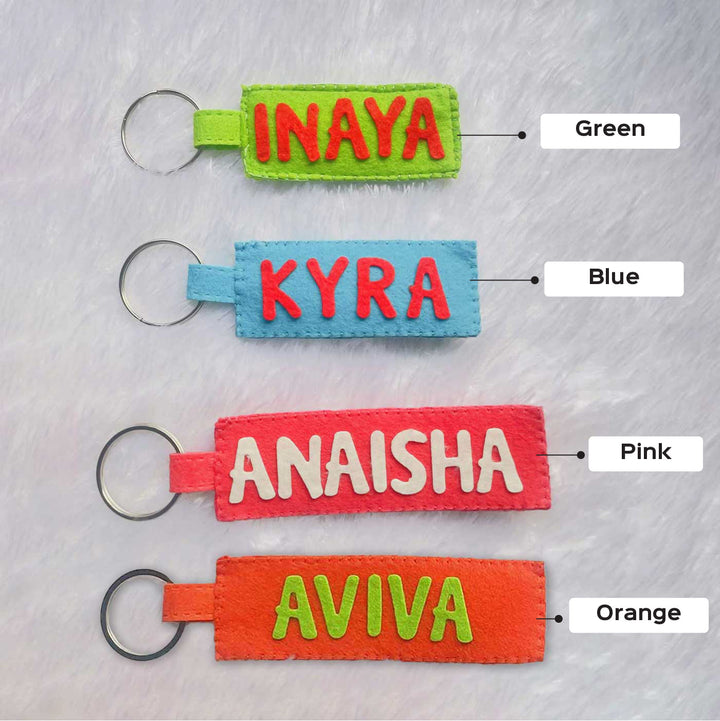 Personalized Name Felt Keychain for Kids