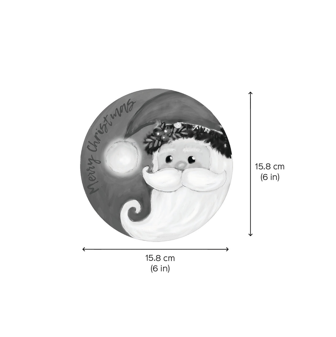Hand-Painted "Santa Has A Light" Mdf Wood Tealight Holders For Christmas Decoration