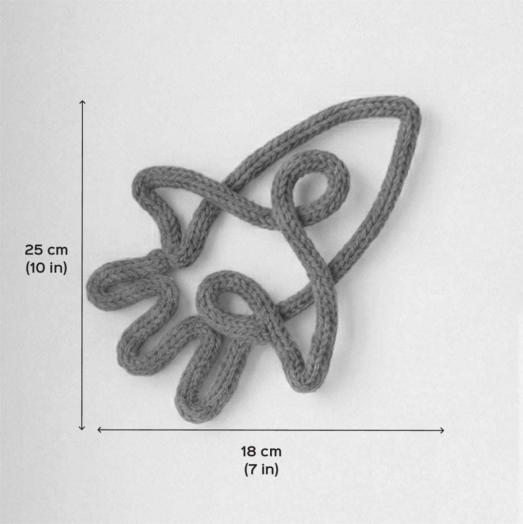 Handmade Knitted Wire Rocket Hanging For Kids Room Decoration