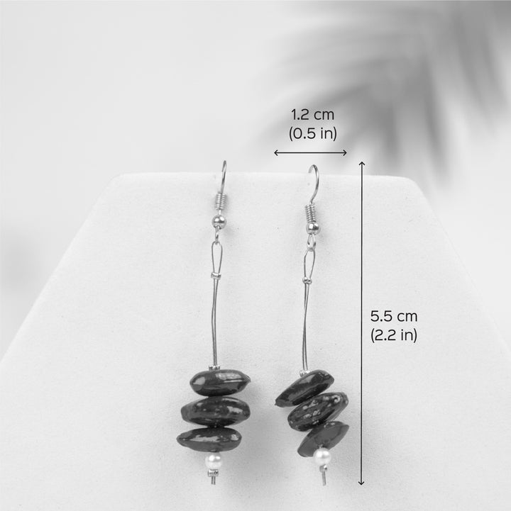 Handmade Brown Sitaphal & Tamarind Seed Earrings