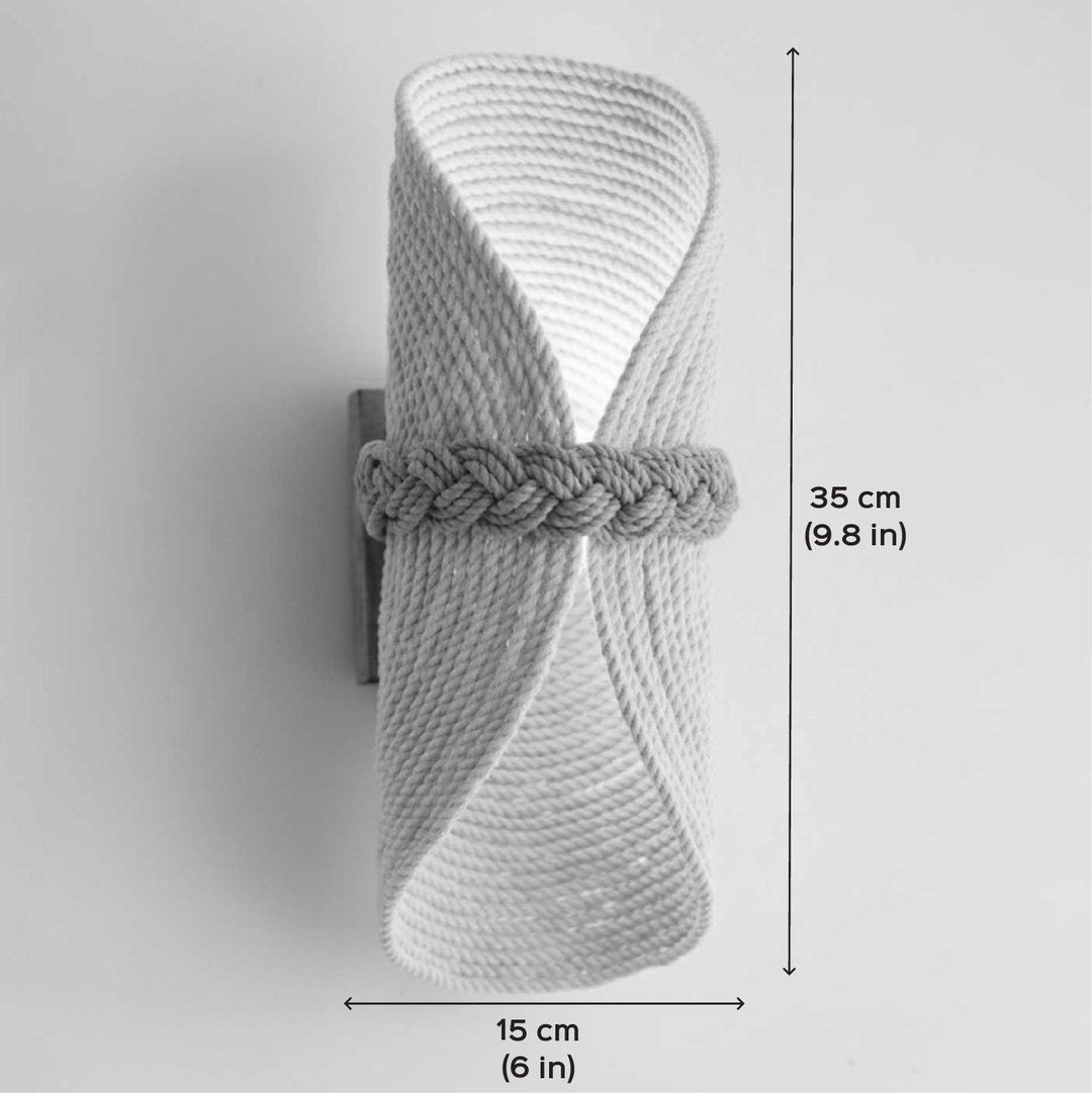 Handmade Macrame Folded Design Cotton Lamp