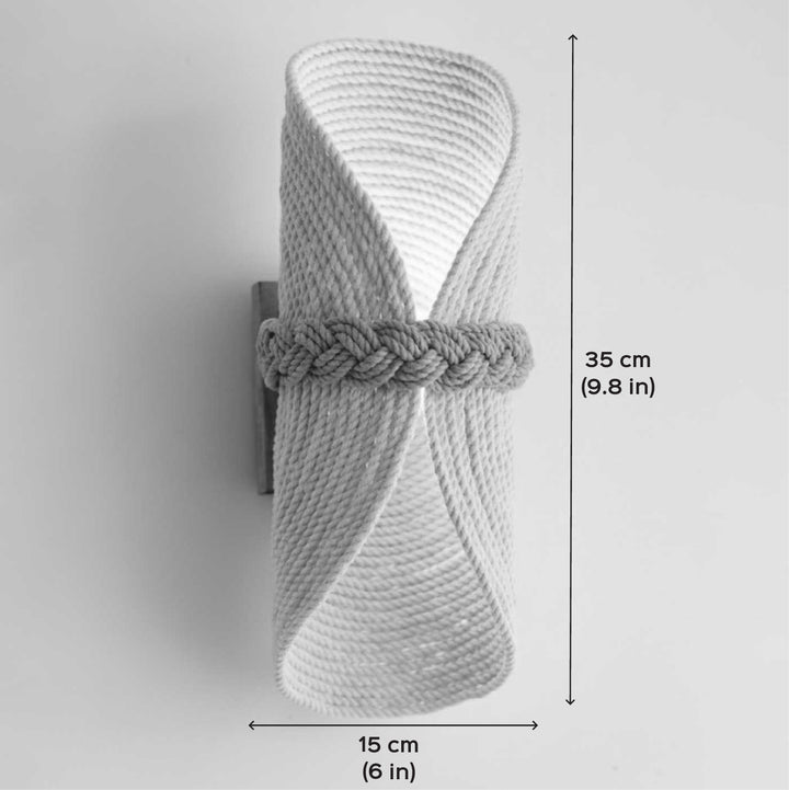 Handmade Macrame Folded Design Cotton Lamp