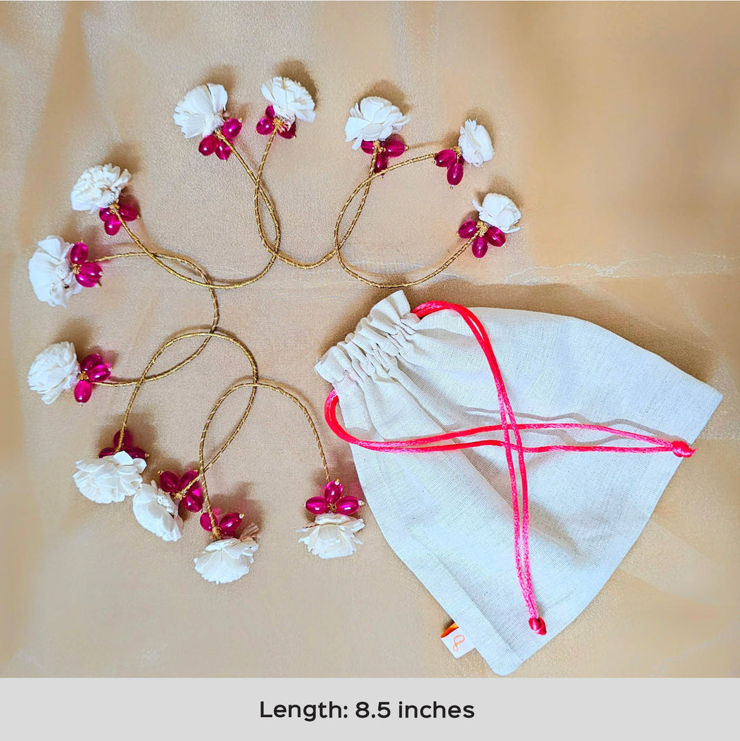 Handmade Flower Design Shola Napkin Rings | Set Of 6