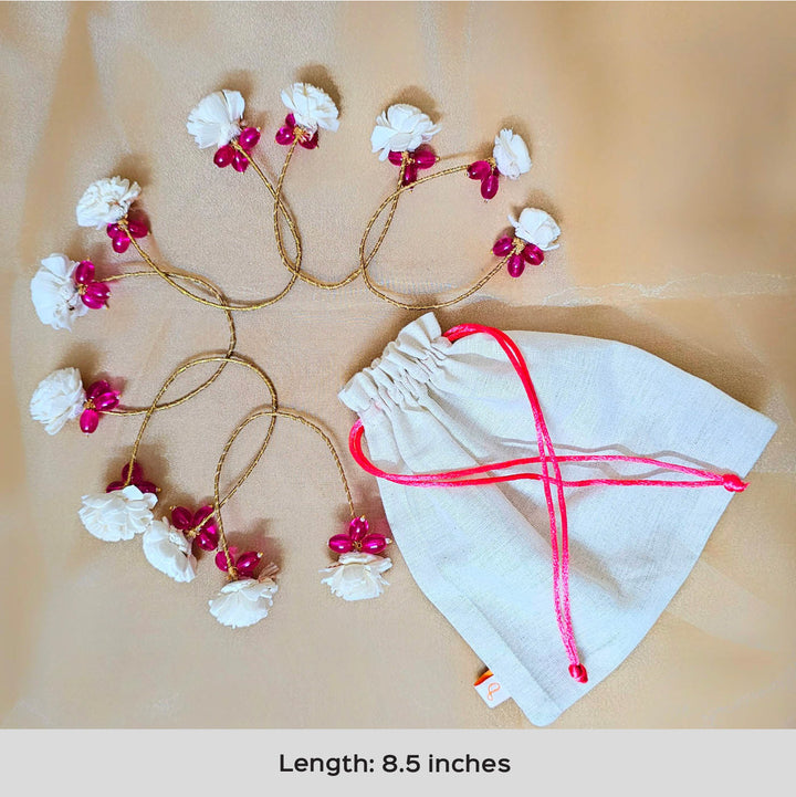 Handmade Flower Design Shola Napkin Rings | Set Of 6