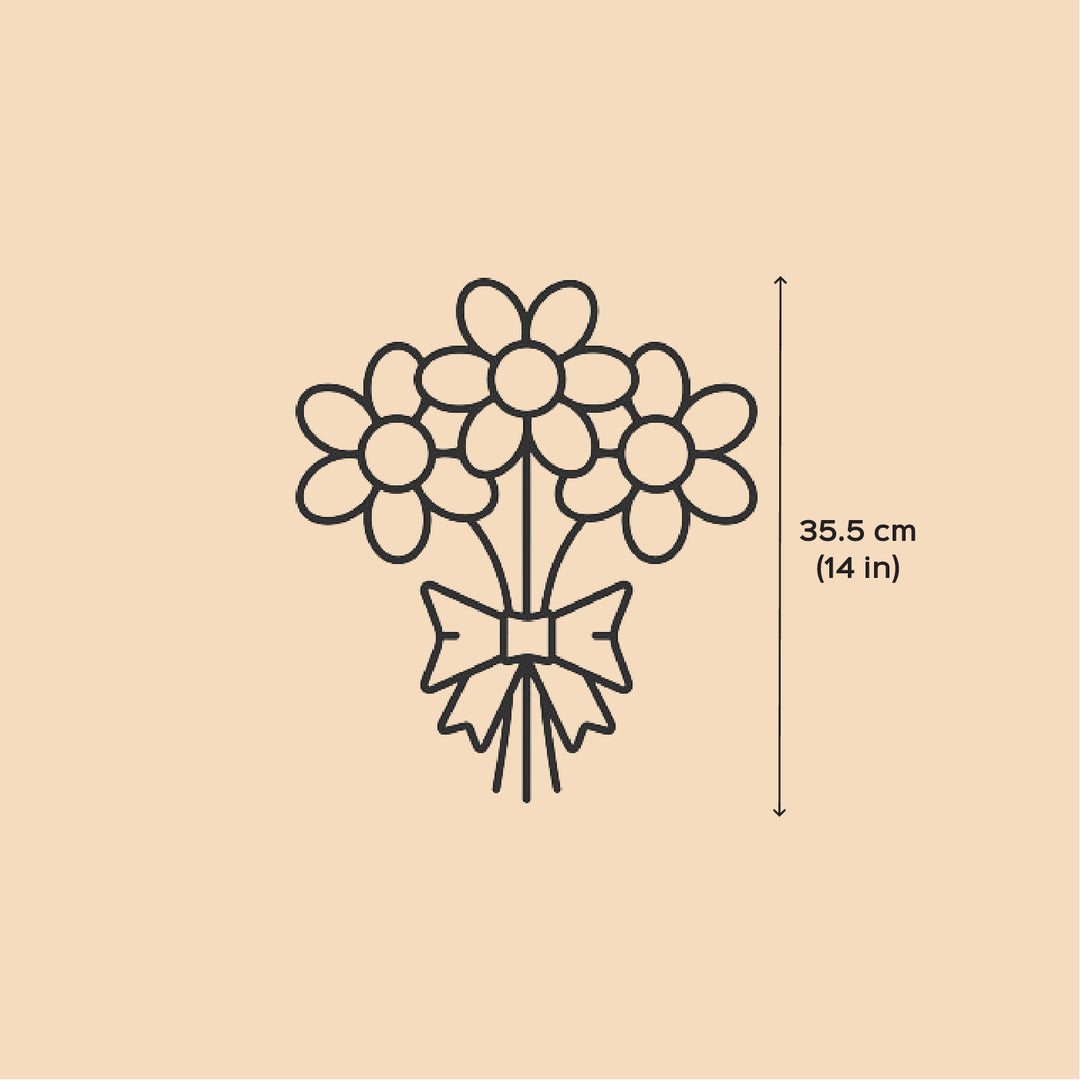 Handmade Marigold Flower Design Sticks | Set Of 5