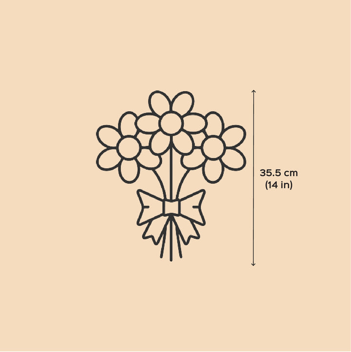 Handmade Marigold Flower Design Sticks | Set Of 5