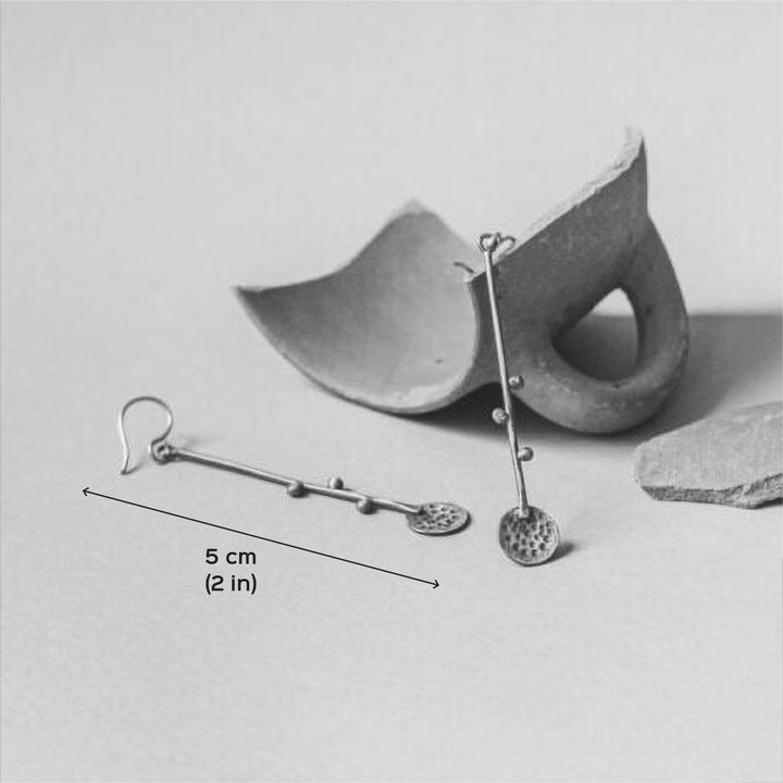 Handmade Sitar Design Brass Earrings