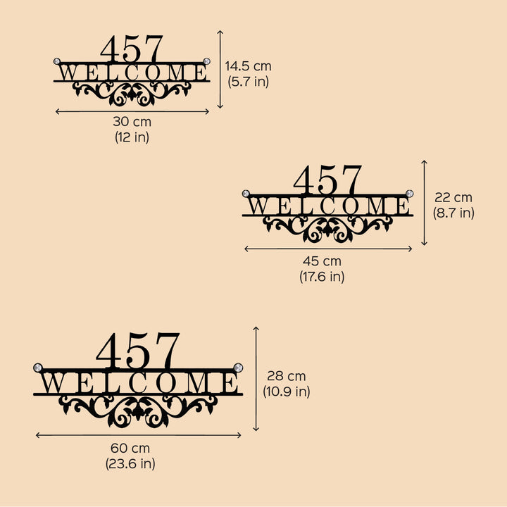 Personalized Laser Cut Classic Design Steel Name Plate