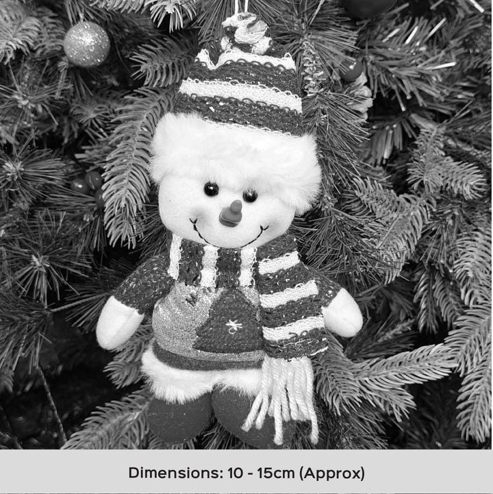 Handmade Nordic Noel - Snowman Plush Ornament