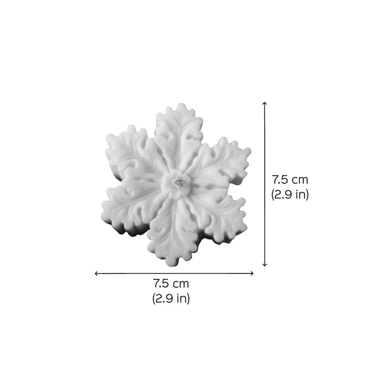 Handmade Snowflake Scented Soy Wax Candle For Christmas Decoration | Set Of 2