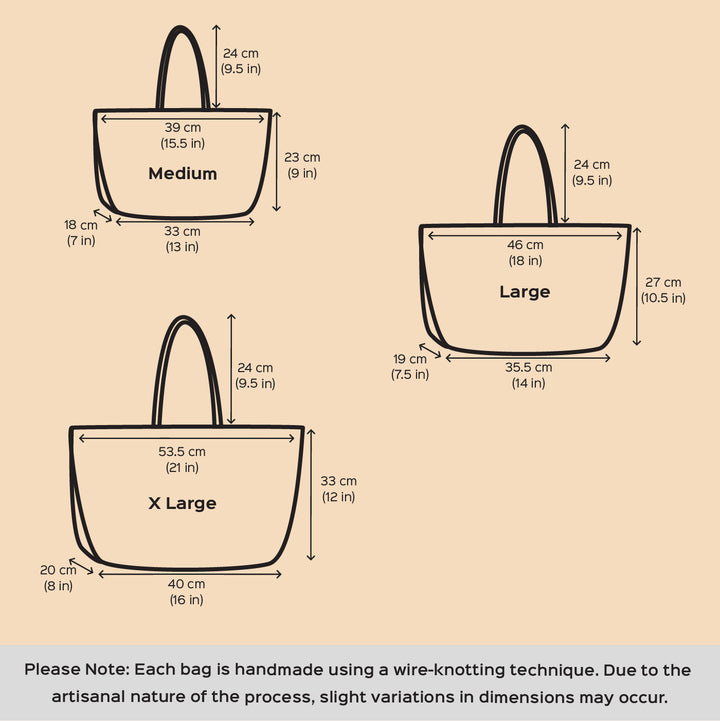 Orange and Green Mukhya Knot Handmade Koodai Tote Bag