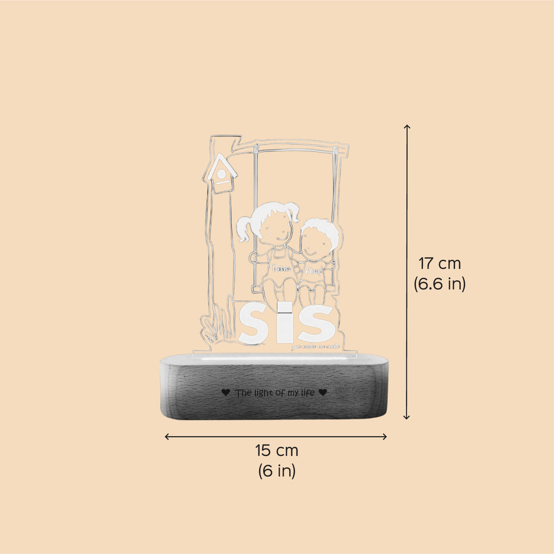 Personalized Engraved My First Friend Acrylic Table Lamp