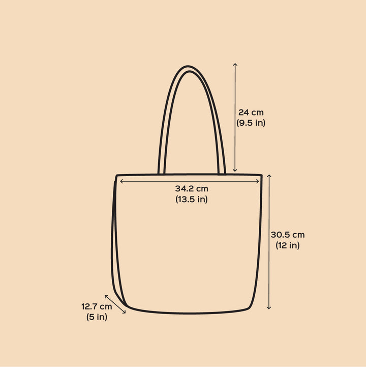 Grey And Brown Horizontal Stripes Handmade Wire Koodai Tote Bag