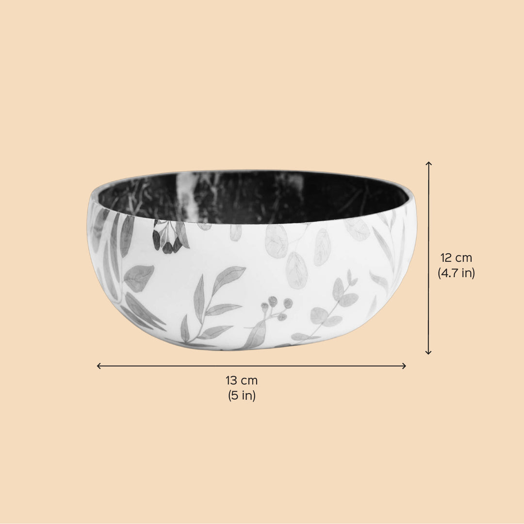 Eco-Friendly Handmade Enamel Serving Decorative Coconut Shell Bowl